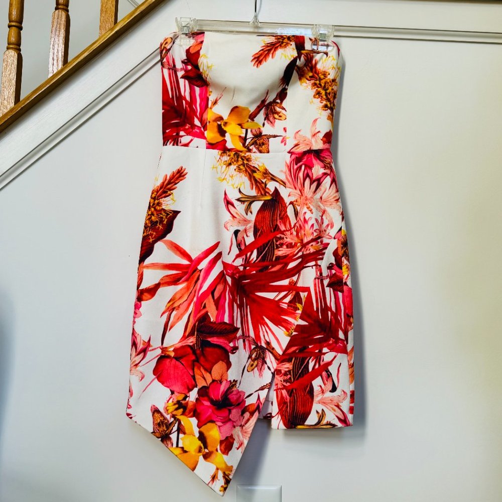 Floral Strapless Mini Dress